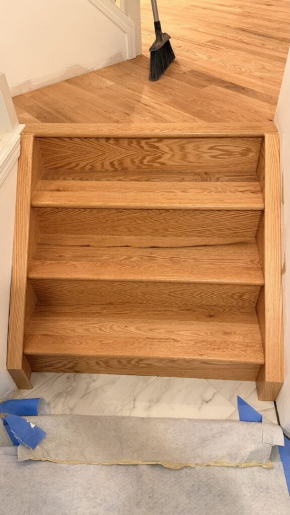 hardwood stairs Installation 1